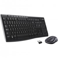 Logitech 920-004508 clavier Souris incluse Maison RF sans fil QWERTY US International Noir, Argent