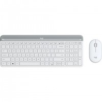 Logitech Slim MK470 clavier Souris incluse Bureau RF sans fil AZERTY Fran&ccedil;ais Blanc