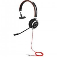 Jabra Evolve 40 Casque Avec fil Arceau Bureau/Centre d'appels USB Type-C Bluetooth Noir, Rouge, Argent