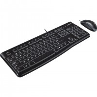 Logitech Desktop MK120 clavier Souris incluse Bureau USB QWERTY US International Noir