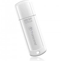 Transcend JetFlash 730 - Clé USB - 128 Go - USB 3.1 - blanc