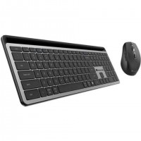 Kit clavier et souris multifonctionnel rechargeable et silencieux avec 8 + 12 touches