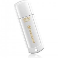 Transcend JetFlash 730 - Clé USB - 64 Go - USB 3.1 - blanc