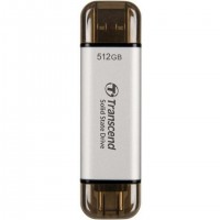 Transcend ESD310 512 Go USB Type-A vers USB Type-C 3.2 Gen 2 (3.1 Gen 2) Argent