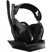 ASTRO A50 + Station de base - For PS4 - micro-casque - circum-aural - 2,4 GHz - sans fil - gris, noir - avec émetteur-récepteur/