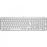 Logitech MX Keys S clavier RF sans fil + Bluetooth AZERTY Français Aluminium, Blanc