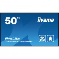 iiyama LH5060UHS-B1AG Écran d'affichage dynamique Carte A numérique 125,7 cm (49.5") LED Wifi 500 cd/m² 4K Ultra HD Noir Intégré