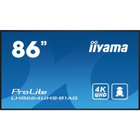 iiyama LH8664UHS-B1AG affichage de messages Carte A numérique 2,18 m (86") LED Wifi 500 cd/m² 4K Ultra HD Noir Intégré dans le p