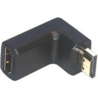 MCL Adapteur HDMI M / FM Coude 19-pin HDMI-A Noir