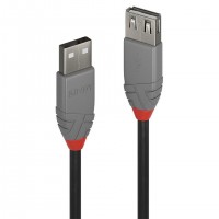 Lindy - Rallonge USB 2.0 type A, Anthra Line, 1m