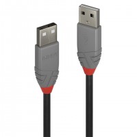 Lindy - C&acirc;ble USB 2.0 type A/A, Anthra Line, 3m