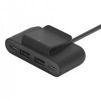 Belkin BUZ001bt2MBKB7 2x USB-A, 2x USB-C - Noir