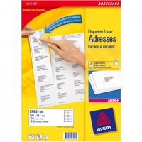 Avery L7169-100 étiquette auto-collante Blanc 400 pièce(s)