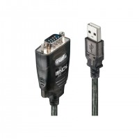 Lindy 42686 câble Série Noir 1,1 m USB Type-A DB-9