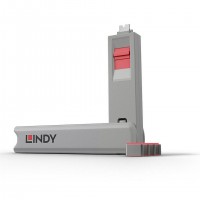 Lindy 40425 bloqueur de port Bloqueur de port + cl&eacute; USB Type-C 5 pi&egrave;ce(s)