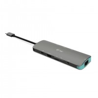 i-tec Metal C31NANODOCKLANPD station d'accueil Avec fil USB 3.2 Gen 1 (3.1 Gen 1) Type-C Argent, Turquoise