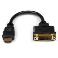StarTech.com HDDVIMF8IN c&acirc;ble vid&eacute;o et adaptateur 0,2 m DVI-D Noir