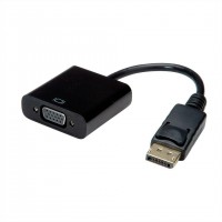 Value 12.99.3136 câble vidéo et adaptateur 0,2 m VGA (D-Sub) DisplayPort Noir