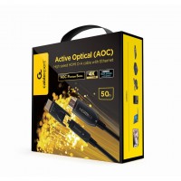 Gembird CCBP-HDMID-AOC-50M câble HDMI HDMI Type D (Micro) HDMI Type A (Standard) Noir