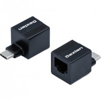 EXC 310700 changeur de genre de câble USB-C RJ-45 Noir