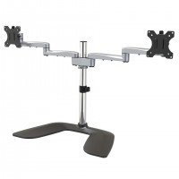 StarTech.com ARMDUALSS support d'écran plat pour bureau 81,3 cm (32") Noir, Argent