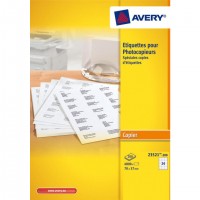 Etiquettes AVERY 70mm * 37mm