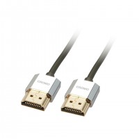 Lindy - C&acirc;ble HDMI Slim, compatible HDMI 2.0 Ultra HD, Ethernet CROMO&reg;, type A/A, 2m