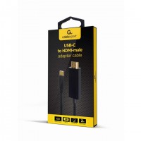 Gembird A-CM-HDMIM-02 c&acirc;ble vid&eacute;o et adaptateur 2 m USB Type-C HDMI Noir