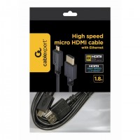 Gembird 1.8m HDMI-M/micro HDMI-M câble HDMI 1,8 m HDMI Type A (Standard) HDMI Type D (Micro) Noir