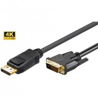 Microconnect DP-DVI-MM-200 c&acirc;ble vid&eacute;o et adaptateur 2 m DisplayPort DVI-D Noir