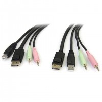 StarTech.com DP4N1USB6 câble kvm Noir 1,829 m