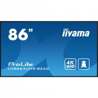 iiyama LH8664UHS-B2AG affichage de messages Écran plat de signalisation numérique 2,18 m (86") Wifi 500 cd/m² 4K Ultra HD Noir I