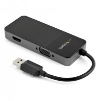 StarTech.com USB32HDVGA adaptateur graphique USB 3840 x 2160 pixels Noir, Argent