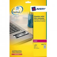 Avery L6011-20 étiquette à imprimer Argent