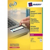 Avery L6145-20 étiquette auto-collante Rectangle aux angles arrondis Permanent Blanc 800 pièce(s)
