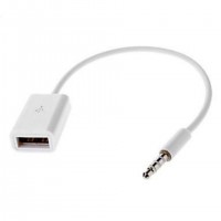 MicroMobile 3.5mm/USB A câble audio 3,5mm USB Type-A Blanc