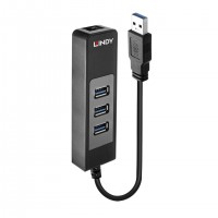 Lindy - Convertisseur Hub USB 3.0 & Ethernet Gigabit