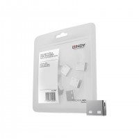 Lindy 40464 bloqueur de port USB Type-A Blanc Acrylonitrile-Butadiène-Styrène (ABS) 10 pièce(s)