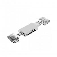 Altadif ALTSDREADER3IN1 lecteur de carte m&eacute;moire USB Type-A/USB Type-C/Micro-USB Blanc