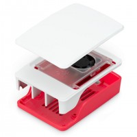 Raspberry Pi SC1159 accessoire pour carte de d&eacute;veloppent Dissipateur thermique Rouge, Blanc