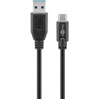 Microconnect USB3.1CA1 c&acirc;ble USB USB 3.2 Gen 1 (3.1 Gen 1) 1 m USB A USB C Noir