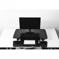 BakkerElkhuizen Adjustable Sit-Stand Desk Riser 2 Bureau Noir
