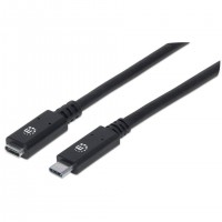 Manhattan 355230 câble USB USB 3.2 Gen 2 (3.1 Gen 2) 0,5 m USB C Noir