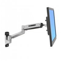 Ergotron LX Sit-Stand Wall Mount LCD Arm 106,7 cm (42") Mur Acier inoxydable
