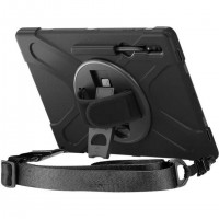 Coque Antichoc pour Samsung Galaxy Tab S9 Ultra S8 Ultra - S10 Ultra Noir Poign&eacute;e Bandouli&egrave;re