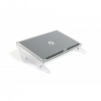 BakkerElkhuizen FlexDesk 640 porte-document Plastique, Caoutchouc, Acier Gris clair, Transparent