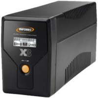 Infosec X3 Ex LCD USB 500 alimentation d'&eacute;nergie non interruptible Interactivit&eacute; de ligne 0,5 kVA 2 sortie(s) CA