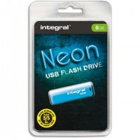 Integral INFD8GBNEONB lecteur USB flash 8 Go USB Type-A 2.0 Bleu