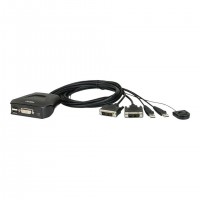ATEN CS22D-AT commutateur écran, clavier et souris Noir