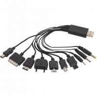 Sandberg Multi USB Mobile Charger câble USB USB 2.0 USB A Noir